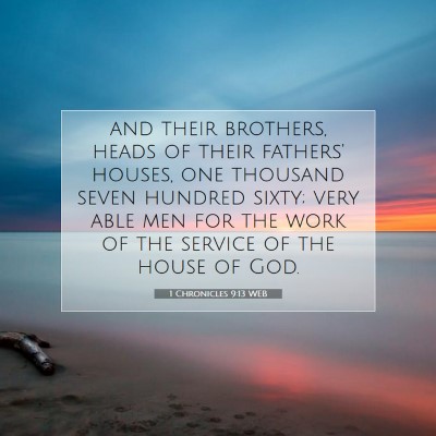 Picture 07 - 1 Chronicles 9:13 WEB - and their brothers, heads of their fathers' - Bible Verse Picture