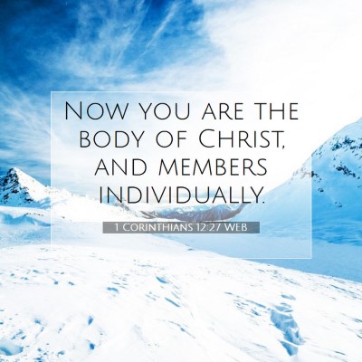 Picture 07 - 1 Corinthians 12:27 WEB - Now you are the body of Christ, and members - Bible Verse Picture