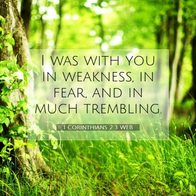Picture 07 - 1 Corinthians 2:3 WEB - I was with you in weakness, in fear, and in much - Bible Verse Picture