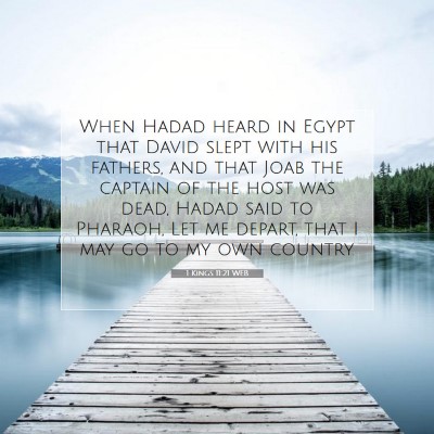 Picture 07 - 1 Kings 11:21 WEB - When Hadad heard in Egypt that David slept with - Bible Verse Picture