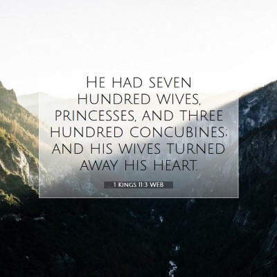 Picture 07 - 1 Kings 11:3 WEB - He had seven hundred wives, princesses, and three - Bible Verse Picture