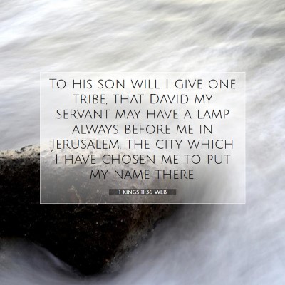 Picture 07 - 1 Kings 11:36 WEB - To his son will I give one tribe, that David my - Bible Verse Picture