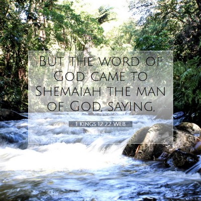 Picture 07 - 1 Kings 12:22 WEB - But the word of God came to Shemaiah the man of - Bible Verse Picture