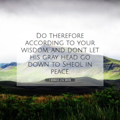 Picture 07 - 1 Kings 2:6 WEB - Do therefore according to your wisdom, and don't - Bible Verse Picture