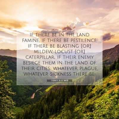 Picture 07 - 1 Kings 8:37 WEB - If there be in the land famine, if there be - Bible Verse Picture