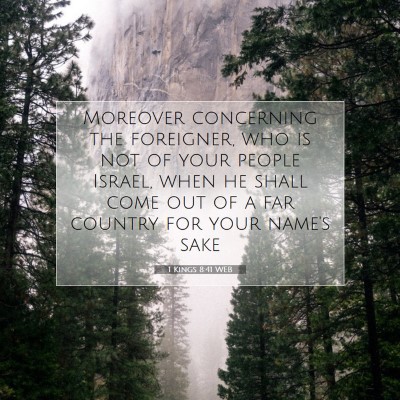 Picture 07 - 1 Kings 8:41 WEB - Moreover concerning the foreigner, who is not of - Bible Verse Picture