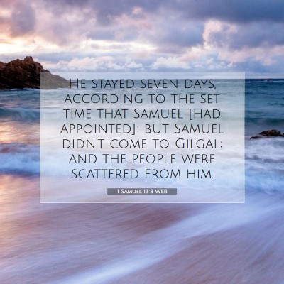 Picture 07 - 1 Samuel 13:8 WEB - He stayed seven days, according to the set time - Bible Verse Picture