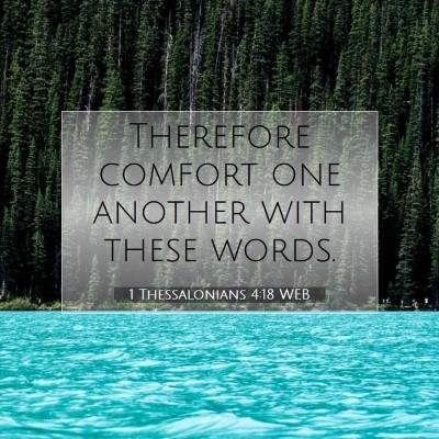 Picture 07 - 1 Thessalonians 4:18 WEB - Therefore comfort one another with these - Bible Verse Picture