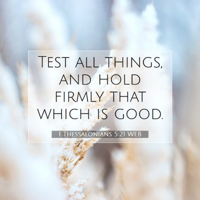 Picture 07 - 1 Thessalonians 5:21 WEB - Test all things, and hold firmly that which is - Bible Verse Picture