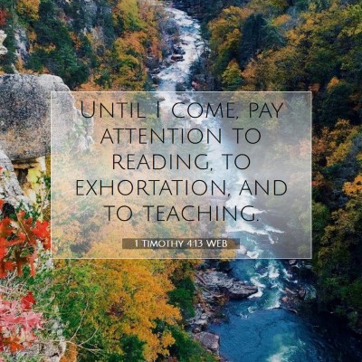 Picture 07 - 1 Timothy 4:13 WEB - Until I come, pay attention to reading, to - Bible Verse Picture