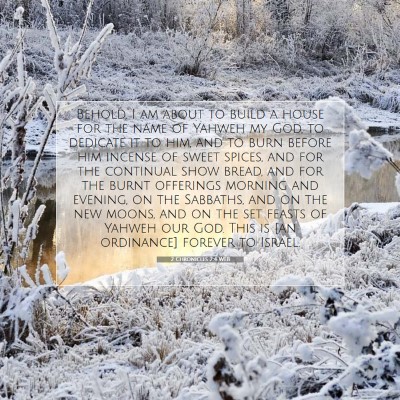Picture 07 - 2 Chronicles 2:4 WEB - Behold, I am about to build a house for the name - Bible Verse Picture