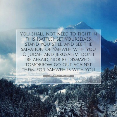 Picture 07 - 2 Chronicles 20:17 WEB - You shall not need to fight in this [battle]: set - Bible Verse Picture