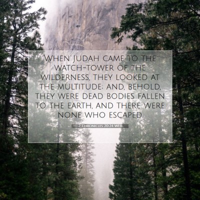 Picture 07 - 2 Chronicles 20:24 WEB - When Judah came to the watch-tower of the - Bible Verse Picture