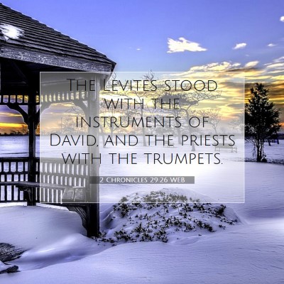Picture 07 - 2 Chronicles 29:26 WEB - The Levites stood with the instruments of David, - Bible Verse Picture