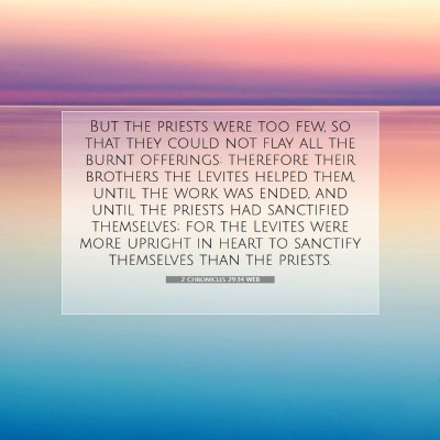 Picture 07 - 2 Chronicles 29:34 WEB - But the priests were too few, so that they could - Bible Verse Picture