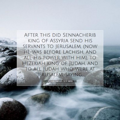 Picture 07 - 2 Chronicles 32:9 WEB - After this did Sennacherib king of Assyria send - Bible Verse Picture