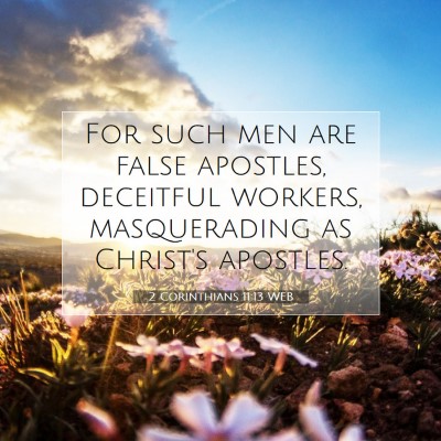 Picture 07 - 2 Corinthians 11:13 WEB - For such men are false apostles, deceitful - Bible Verse Picture