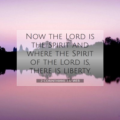 Picture 07 - 2 Corinthians 3:17 WEB - Now the Lord is the Spirit and where the Spirit - Bible Verse Picture