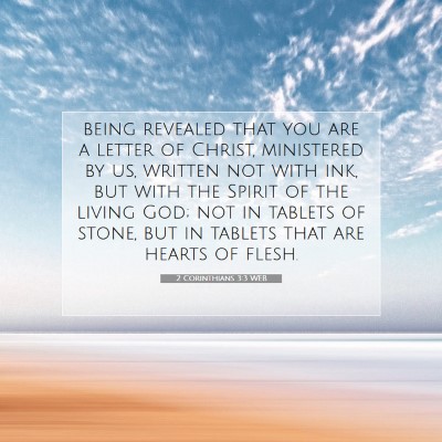 Picture 07 - 2 Corinthians 3:3 WEB - being revealed that you are a letter of Christ, - Bible Verse Picture