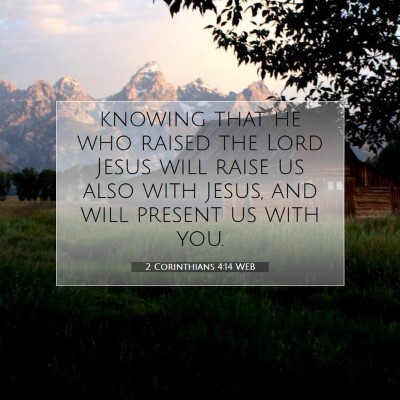 Picture 07 - 2 Corinthians 4:14 WEB - knowing that he who raised the Lord Jesus will - Bible Verse Picture