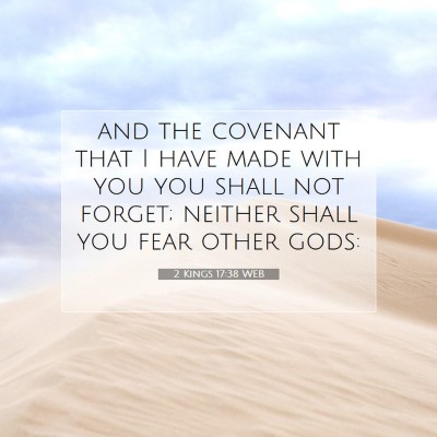 Picture 07 - 2 Kings 17:38 WEB - and the covenant that I have made with you you - Bible Verse Picture