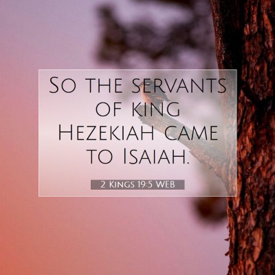 Picture 07 - 2 Kings 19:5 WEB - So the servants of king Hezekiah came to - Bible Verse Picture