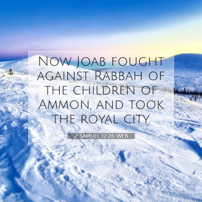 Picture 07 - 2 Samuel 12:26 WEB - Now Joab fought against Rabbah of the children of - Bible Verse Picture