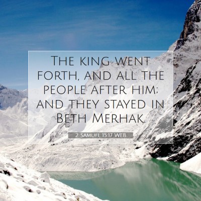 Picture 07 - 2 Samuel 15:17 WEB - The king went forth, and all the people after - Bible Verse Picture