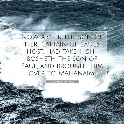 Picture 07 - 2 Samuel 2:8 WEB - Now Abner the son of Ner, captain of Saul's host, - Bible Verse Picture