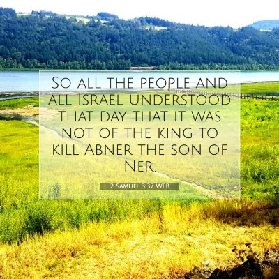 Picture 07 - 2 Samuel 3:37 WEB - So all the people and all Israel understood that - Bible Verse Picture