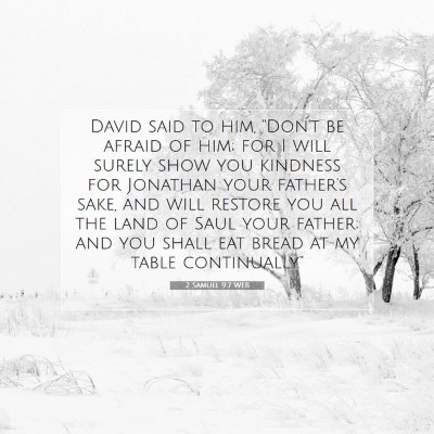 Picture 07 - 2 Samuel 9:7 WEB - David said to him, 
