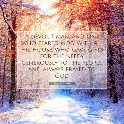 Picture 07 - Acts 10:2 WEB - a devout man, and one who feared God with all his - Bible Verse Picture