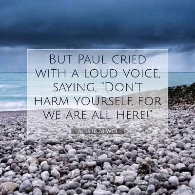 Picture 07 - Acts 16:28 WEB - But Paul cried with a loud voice, saying, 