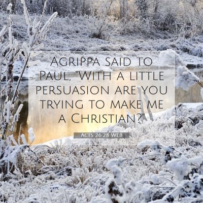 Picture 07 - Acts 26:28 WEB - Agrippa said to Paul, 