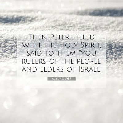 Picture 07 - Acts 4:8 WEB - Then Peter, filled with the Holy Spirit, said to - Bible Verse Picture