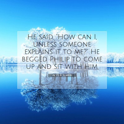 Picture 07 - Acts 8:31 WEB - He said, 