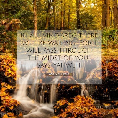 Picture 07 - Amos 5:17 WEB - In all vineyards there will be wailing; For I - Bible Verse Picture