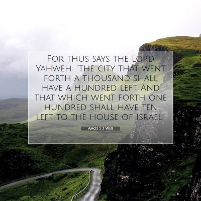 Picture 07 - Amos 5:3 WEB - For thus says the Lord Yahweh: 