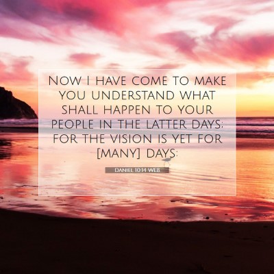 Picture 07 - Daniel 10:14 WEB - Now I have come to make you understand what shall - Bible Verse Picture