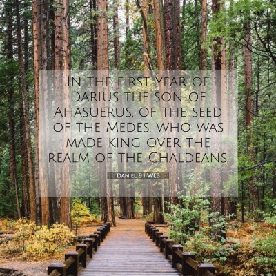 Picture 07 - Daniel 9:1 WEB - In the first year of Darius the son of Ahasuerus, - Bible Verse Picture