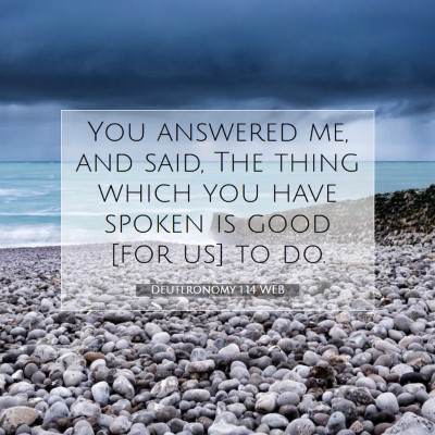Picture 07 - Deuteronomy 1:14 WEB - You answered me, and said, The thing which you - Bible Verse Picture