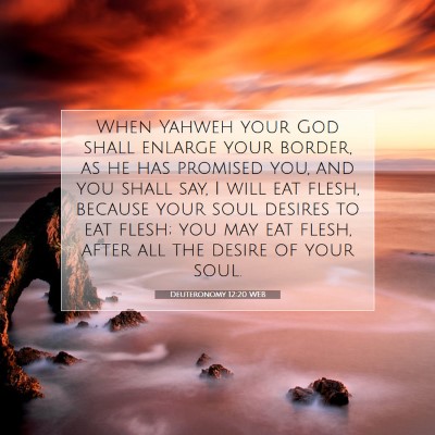 Picture 07 - Deuteronomy 12:20 WEB - When Yahweh your God shall enlarge your border, - Bible Verse Picture