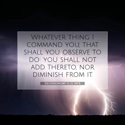 Picture 07 - Deuteronomy 12:32 WEB - Whatever thing I command you, that shall you - Bible Verse Picture