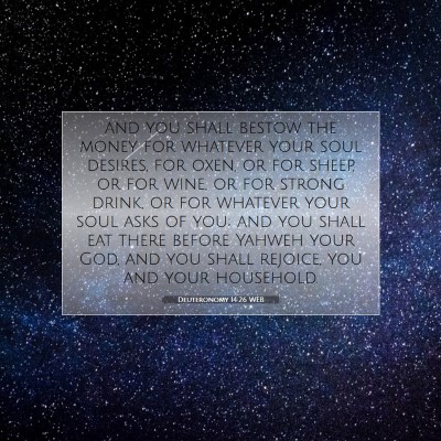 Picture 07 - Deuteronomy 14:26 WEB - and you shall bestow the money for whatever your - Bible Verse Picture