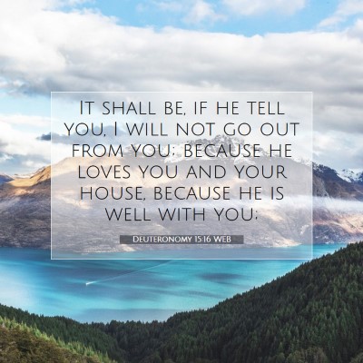 Picture 07 - Deuteronomy 15:16 WEB - It shall be, if he tell you, I will not go out - Bible Verse Picture