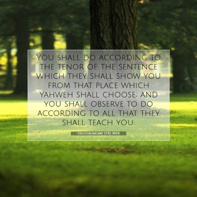 Picture 07 - Deuteronomy 17:10 WEB - You shall do according to the tenor of the - Bible Verse Picture