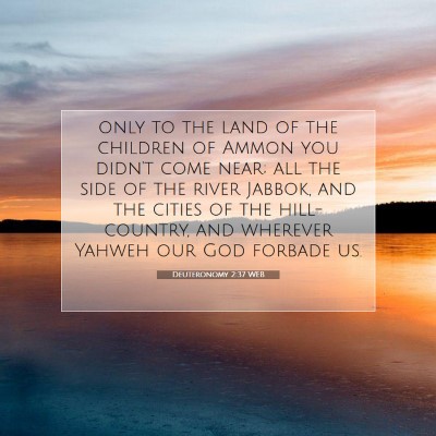Picture 07 - Deuteronomy 2:37 WEB - only to the land of the children of Ammon you - Bible Verse Picture