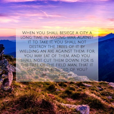 Picture 07 - Deuteronomy 20:19 WEB - When you shall besiege a city a long time, in - Bible Verse Picture