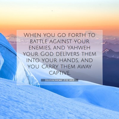 Picture 07 - Deuteronomy 21:10 WEB - When you go forth to battle against your enemies, - Bible Verse Picture