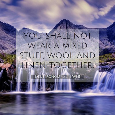 Picture 07 - Deuteronomy 22:11 WEB - You shall not wear a mixed stuff, wool and linen - Bible Verse Picture